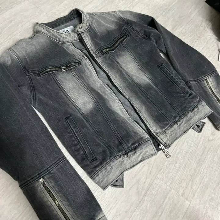 [BUNJANG] Midnight Move Black Denim Trucker Jacket / 미드나잇무브 블랙 데님 트러커 자켓