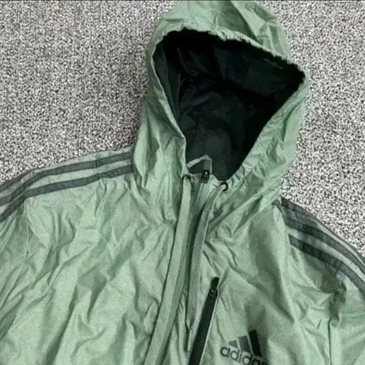 [BUNJANG] Adidas Khaki Crop Windbreaker Jacket (95/M) / 아디다스 카키 크롭 여자 바람막이 자켓 95/M
