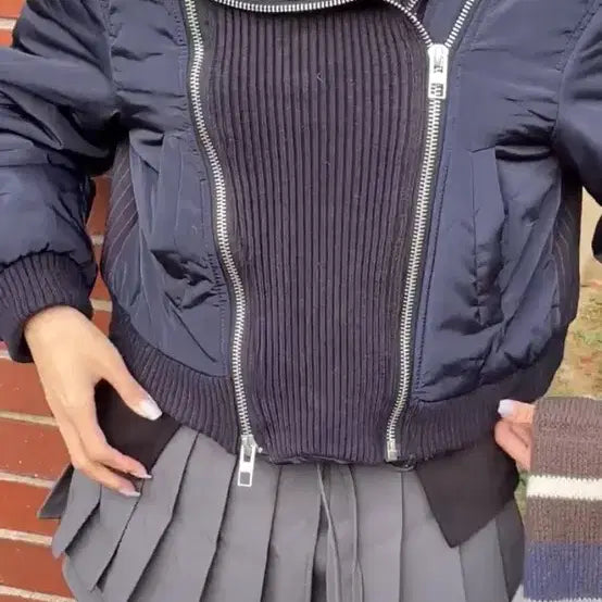 [BUNJANG] Dot.B.Dot Knit Padded Jacket / 닷비닷 니트 패딩 자켓