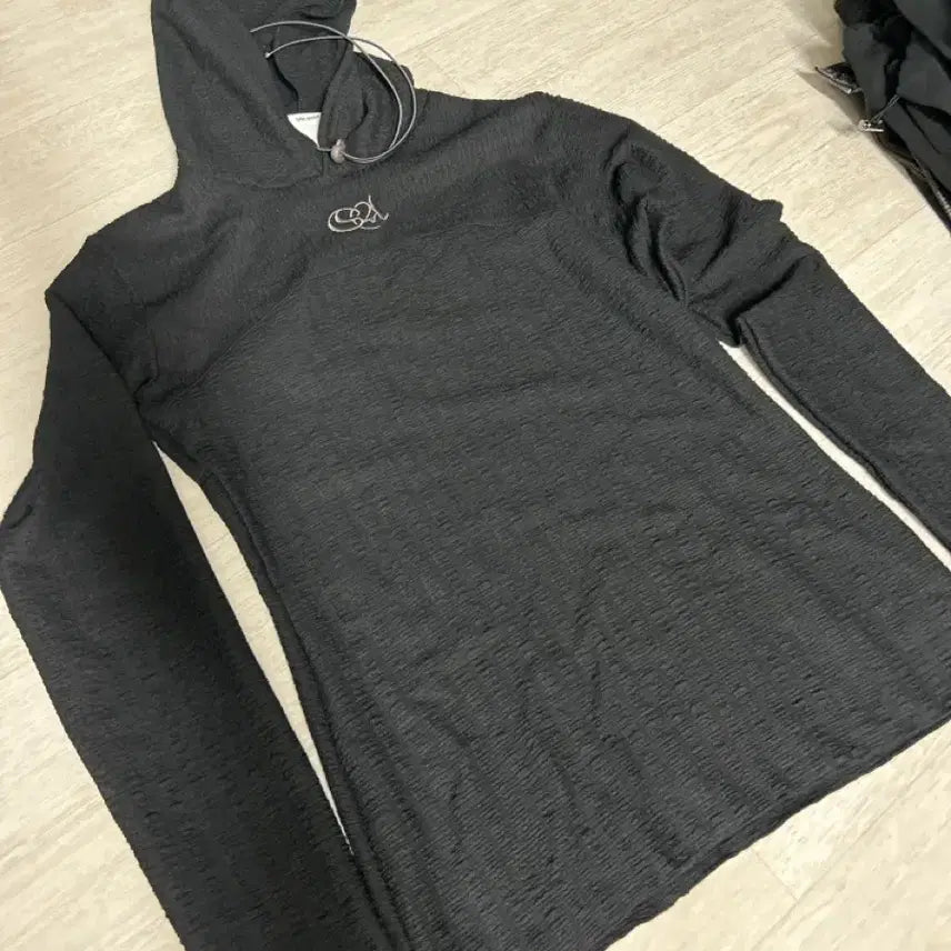[BUNJANG] Sculptor Crinkle Hoodie Black / 스컬프터 크링클 후드티 블랙L