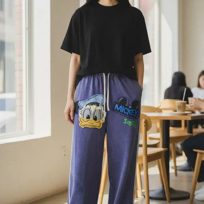 [BUNJANG] Donald Duck Wide Pants / (XL)(새상품) 피그먼트 도날드덕  와이드 팬츠