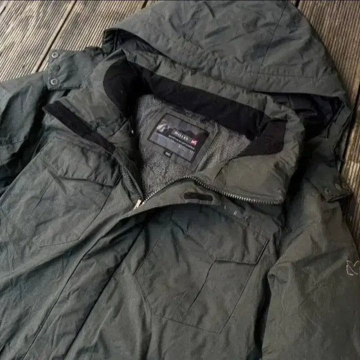 [BUNJANG] Millet Khaki Padded Jumper / 밀레 카키패딩 카키점퍼 100/L