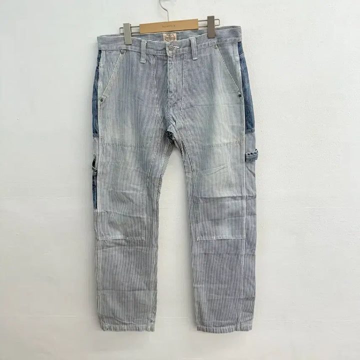 [BUNJANG] Kojima Genes Hickory Stripe Denim Pants (36) / 코지마 진스 스트라이프 히코리 데님 팬츠 (36)