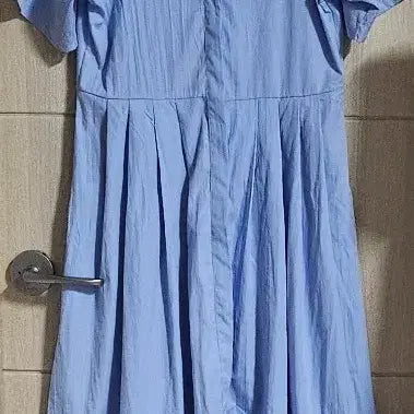 [SOLD OUT] 하늘색 플리츠 반팔 원피스