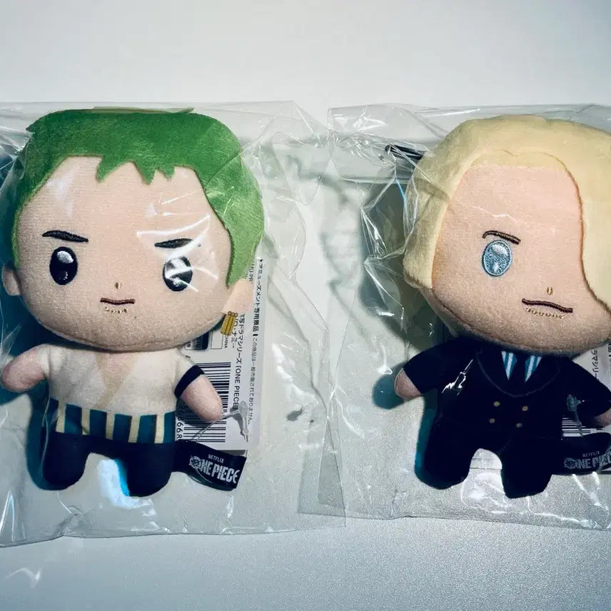 [BUNJANG] One Piece Netflix Zoro &amp; Sanji Mascot Figure / [미개봉] 원피스 넷플릭스 조로 상디 마스코트(크레인)