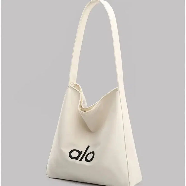[BUNJANG] alo Embroidered Logo Ivory Shoulder Bag / alo 자수로고 아이보리 숄더백