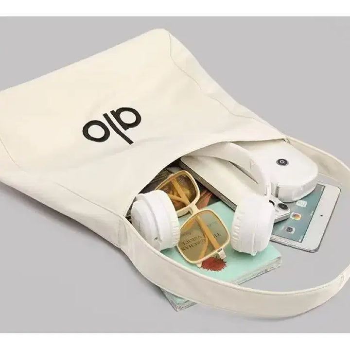 [BUNJANG] alo Embroidered Logo Ivory Shoulder Bag / alo 자수로고 아이보리 숄더백