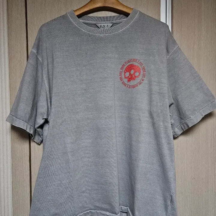 [BUNJANG] ETCE Twin Short Sleeve T-Shirt Gray / ETCE 트윈 반팔 티셔츠 그레이