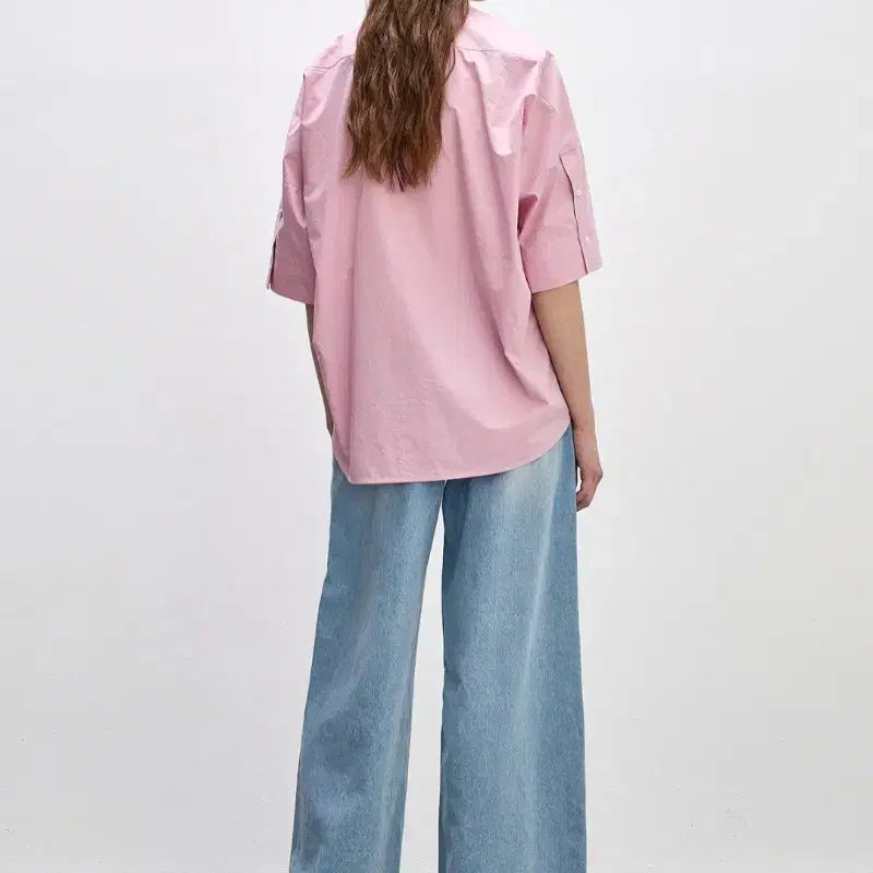 [BUNJANG] Hansum System Belted Wide Denim Pants / 한섬시스템 와이드데님