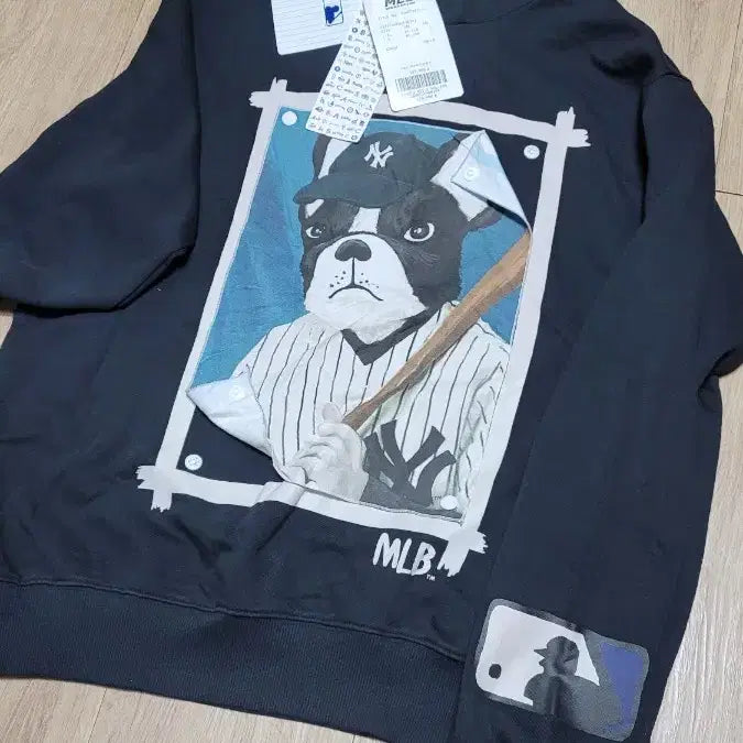 [BUNJANG] MLB Bark Foster NY Boston Terrier Hoodie / MLB 후드티 105 바크 포스터 NY 보스턴테리어
