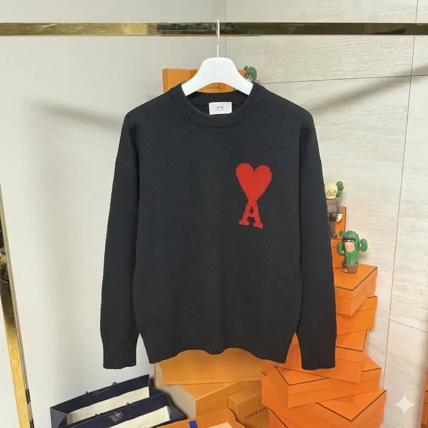 [BUNJANG] BTS Army Big Logo Intarsia Knit Sweater / [L사이즈]아미 빅로고 인타르시아 니트 스웨터