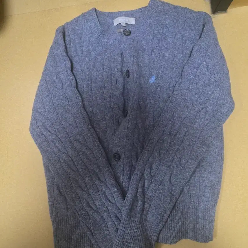 [BUNJANG] Beanpole Gray Cable Knit Cardigan / 빈폴 그레이 케이블 니트 가디건 55사이즈