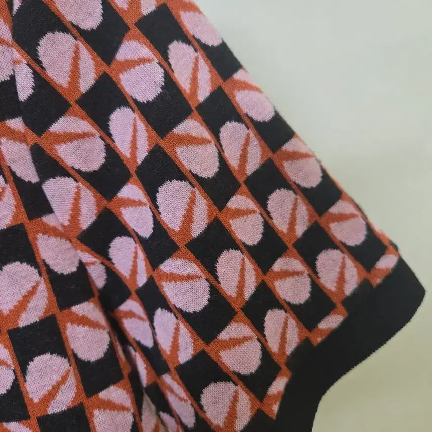 [BUNJANG] ZARA Pattern Knit Short Sleeve T-shirt / 자라 패턴 반팔 니트 티셔츠