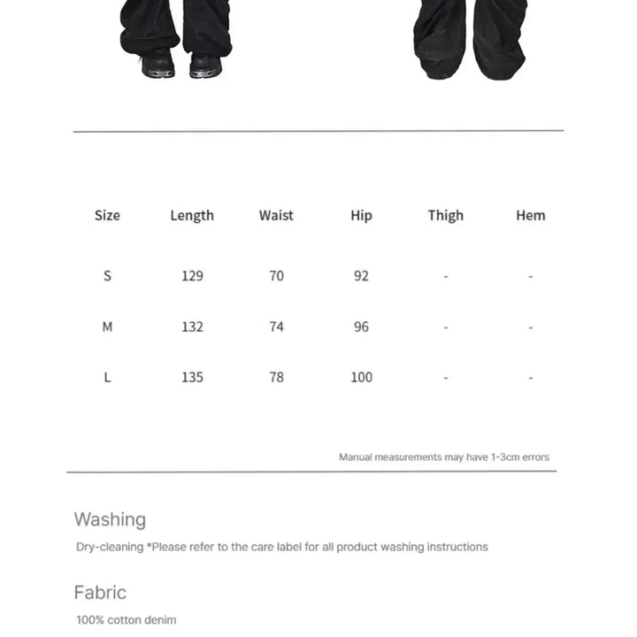 [BUNJANG] Testmechanics Flower Button Black Denim M / 테스트메커니즈 플라워 버튼 블랙 데님M