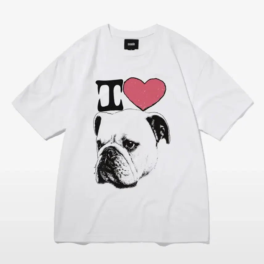 [BUNJANG] Suade Bulldog Print T-shirt (L) / suade 불독 프린팅 반팔 티셔츠 L사이즈
