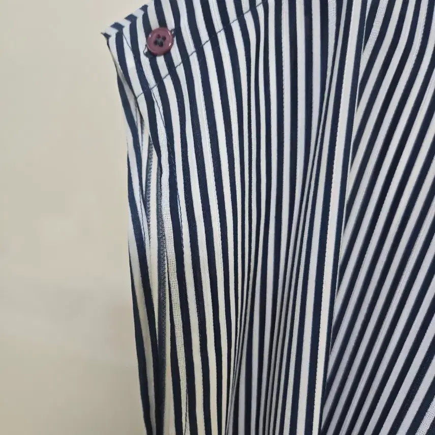 [BUNJANG] Striped Shirt Dress with Belt Set / 스트라이프 셔츠 원피스 벨트 세트