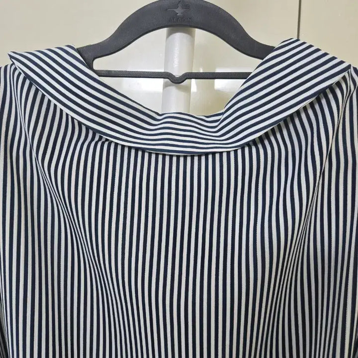 [BUNJANG] Striped Shirt Dress with Belt Set / 스트라이프 셔츠 원피스 벨트 세트