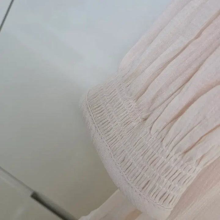 [BUNJANG] Pink Long Dress with Shirring Detail / crko핑크색 롱 원피스 셔링 디테일