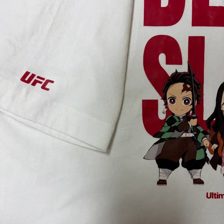 [SOLD OUT] 상태좋음)귀멸의칼날.정품.UFC콜라보티셔츠.남여공용.반팔티.스트릿패션