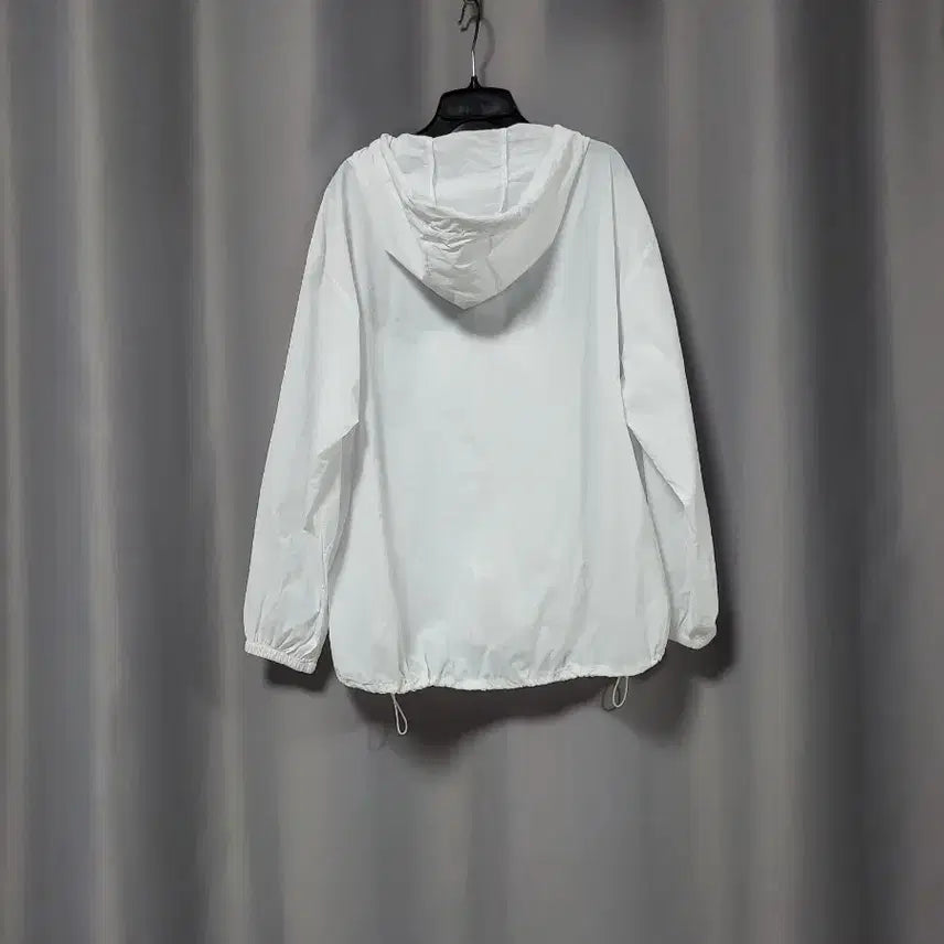 [BUNJANG] White Hooded Zip-Up Windbreaker / 화이트 후드 집업 바람막이