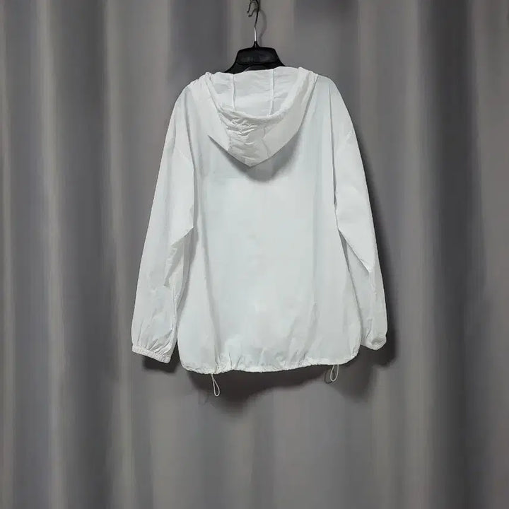 [BUNJANG] White Hooded Zip-Up Windbreaker / 화이트 후드 집업 바람막이