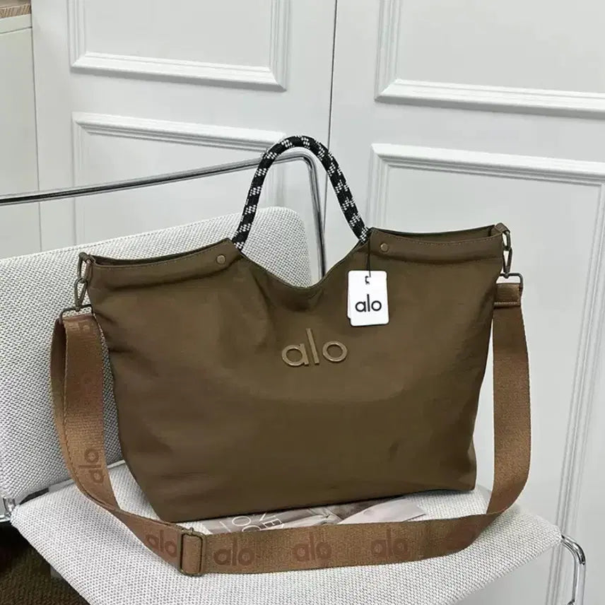 [BUNJANG] Alo Yoga Brown Tote Bag Shoulder Bag / 알로 요가 브라운 토트백 숄더백