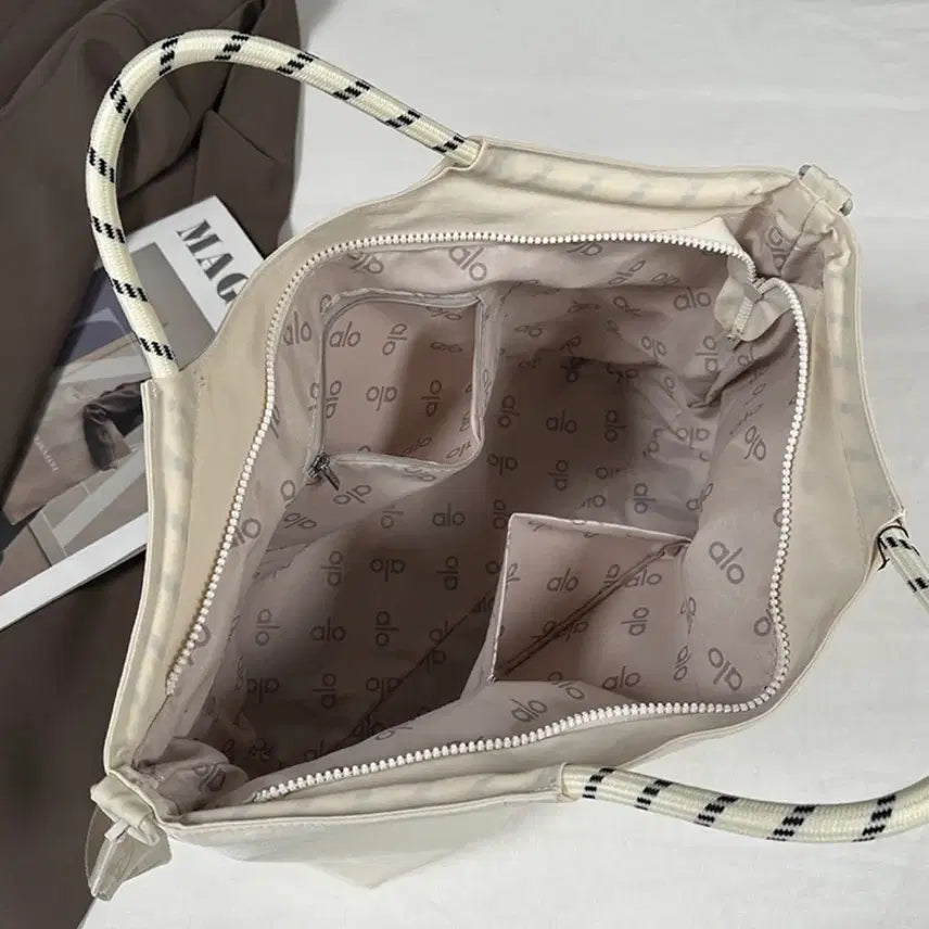 [BUNJANG] Alo Yoga Brown Tote Bag Shoulder Bag / 알로 요가 브라운 토트백 숄더백