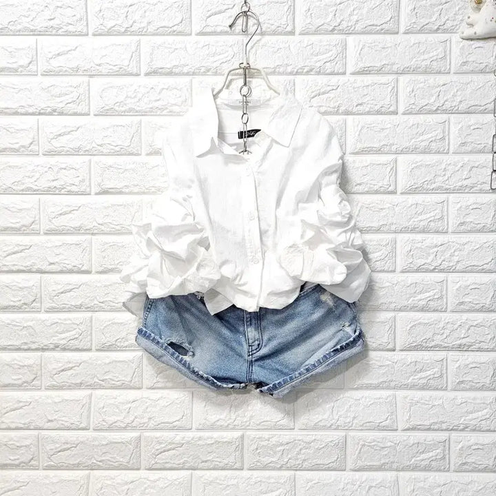[SOLD OUT] 얇은 화이트 셔츠
