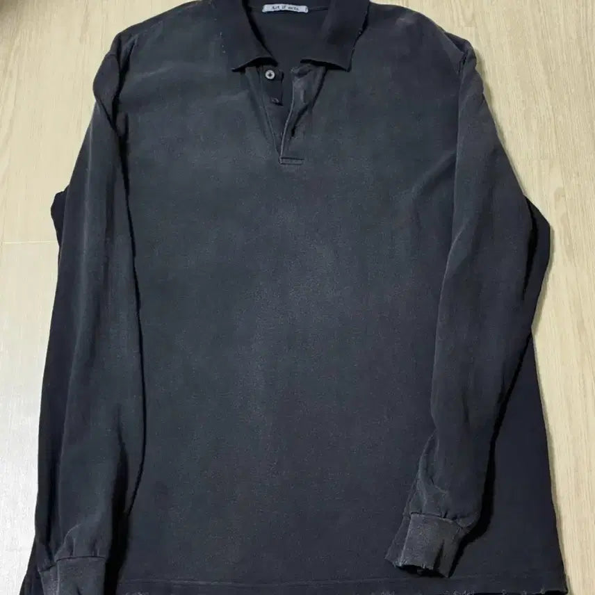 [SOLD OUT] 아트이프액츠 Damaged Pique Polo m사이즈 블랙