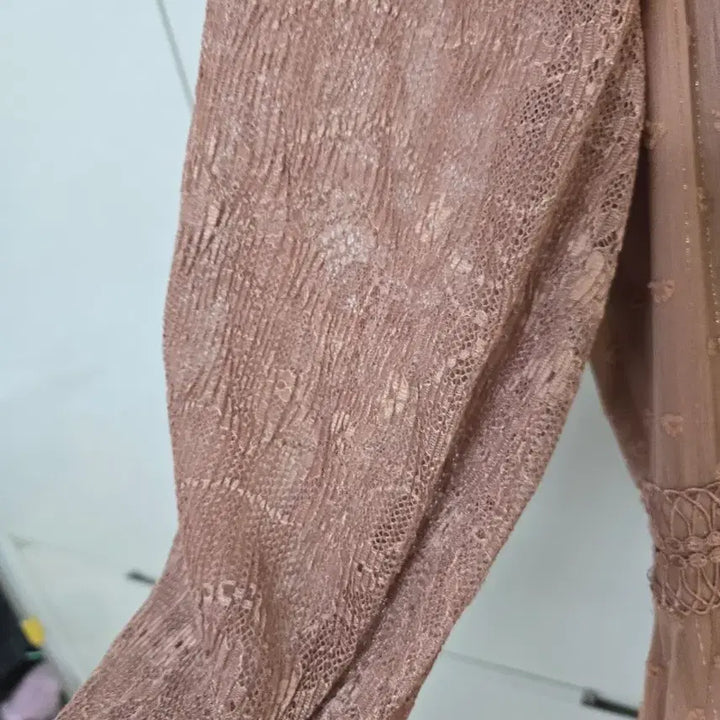 [BUNJANG] Brown Lace Long Dress / 브라운 레이스 롱 원피스
