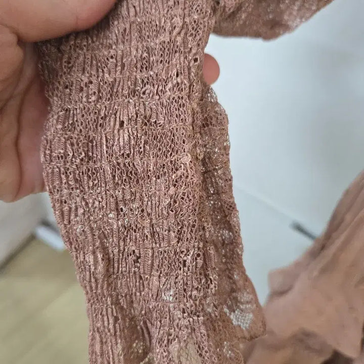 [BUNJANG] Brown Lace Long Dress / 브라운 레이스 롱 원피스