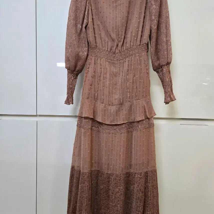 [BUNJANG] Brown Lace Long Dress / 브라운 레이스 롱 원피스