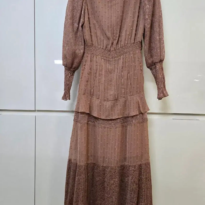 [BUNJANG] Brown Lace Long Dress / 브라운 레이스 롱 원피스