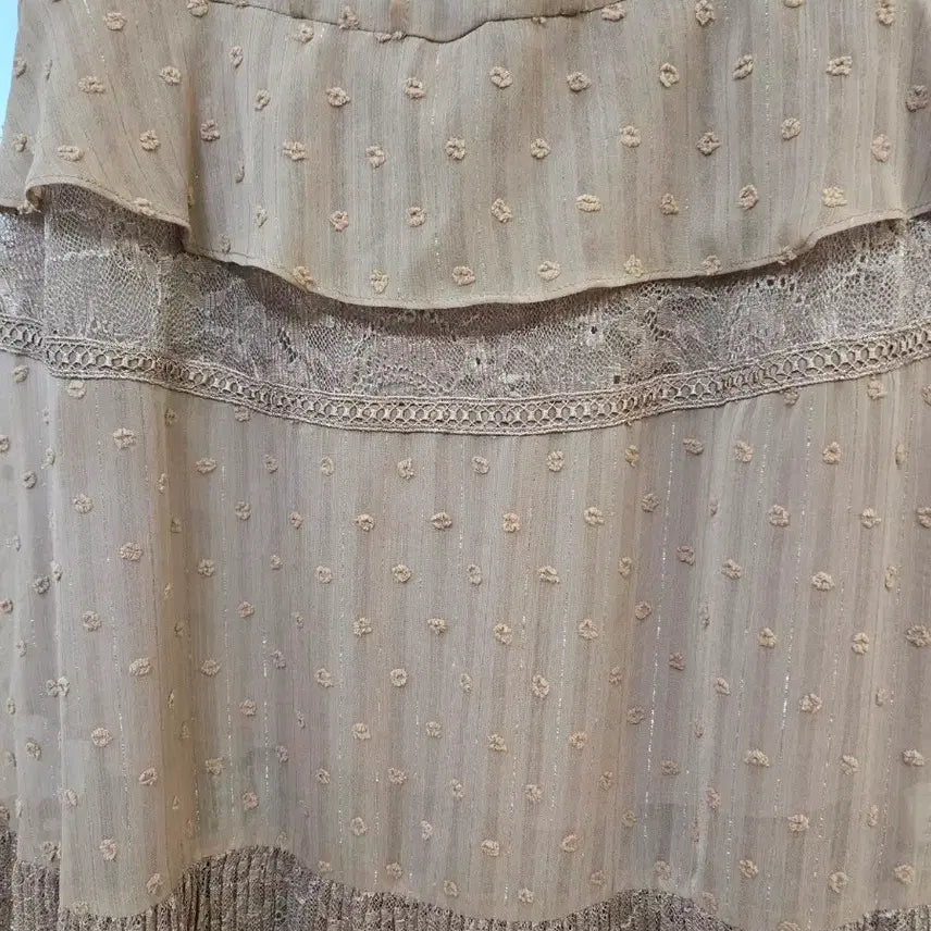 [BUNJANG] Brown Lace Long Dress / 브라운 레이스 롱 원피스