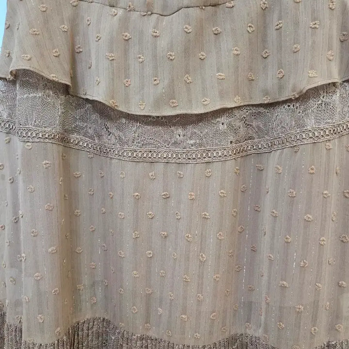 [BUNJANG] Brown Lace Long Dress / 브라운 레이스 롱 원피스