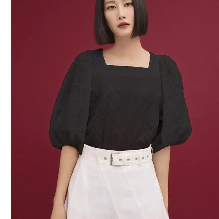 [BUNJANG] Le Blanc Paye Wool Puff Sleeve Blouse / 르블랑페이우 퍼프소매 블라우스