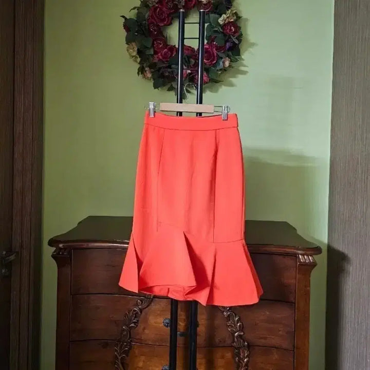 [BUNJANG] Obze Orange Midi Skirt / 오브제 스커트