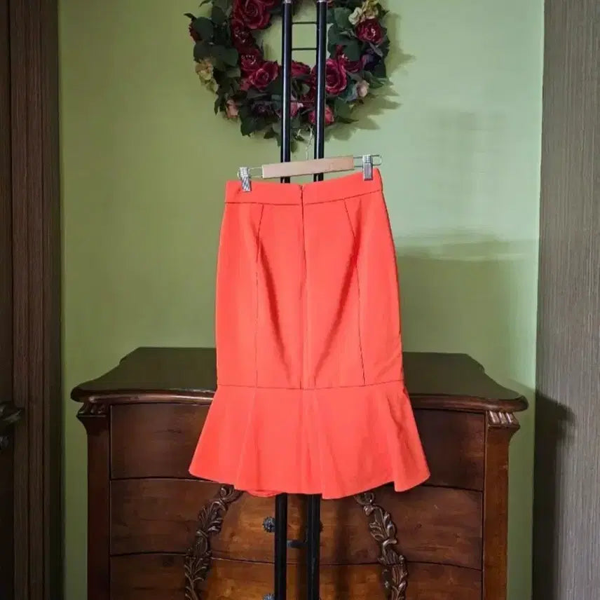 [BUNJANG] Obze Orange Midi Skirt / 오브제 스커트