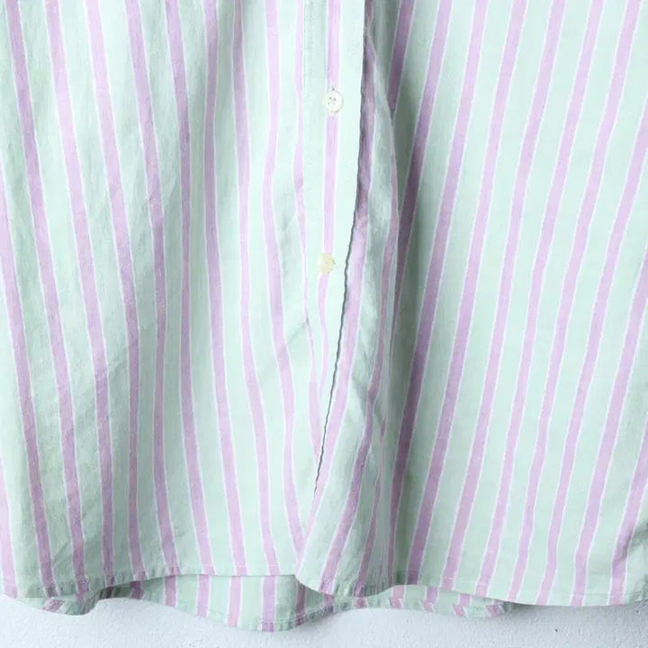 [BUNJANG] Henry Cotton Linen Short Sleeve Polo Shirt / (2XL-3XL) 헨리코튼 반팔 카라 티셔츠 셔츠 남방 린넨-183CE