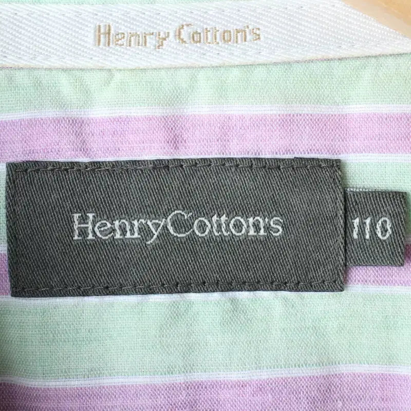 [BUNJANG] Henry Cotton Linen Short Sleeve Polo Shirt / (2XL-3XL) 헨리코튼 반팔 카라 티셔츠 셔츠 남방 린넨-183CE