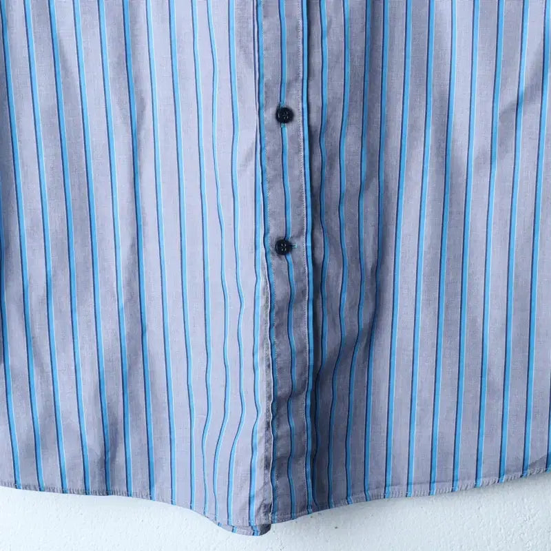 [BUNJANG] Daks Striped Short Sleeve Polo Shirt / (L-XL) 닥스 반팔 카라 티셔츠 셔츠 남방 스트라이프-183D1