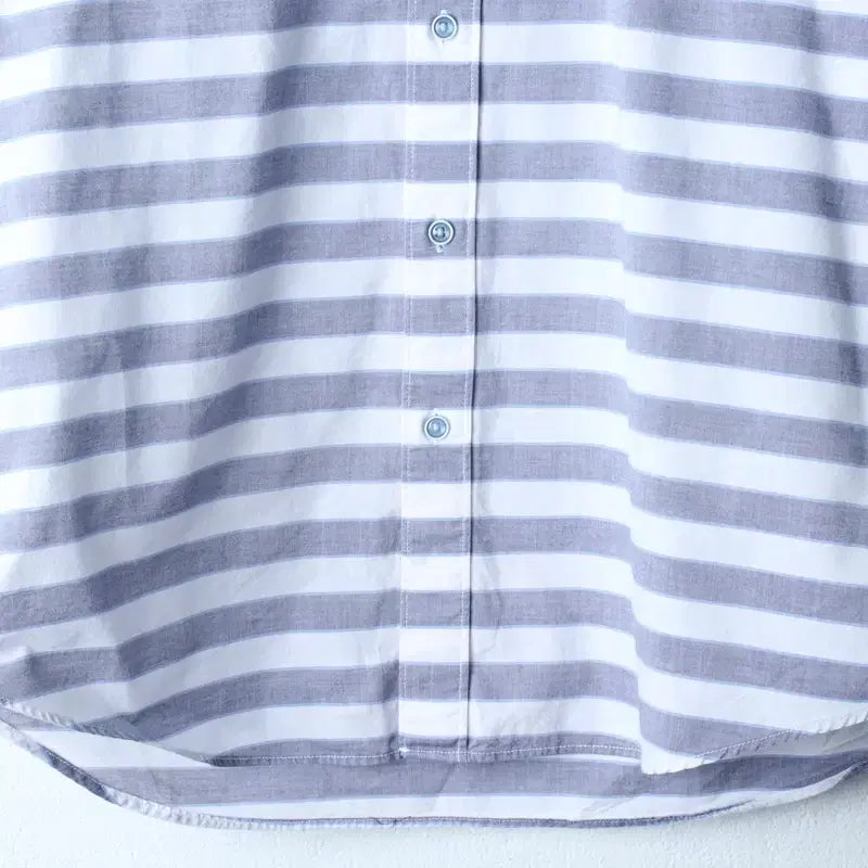 [BUNJANG] Elle Striped Short Sleeve Polo Shirt / (L-XL) 엘르 반팔 카라 티셔츠 셔츠 남방 스트라이프-183D2