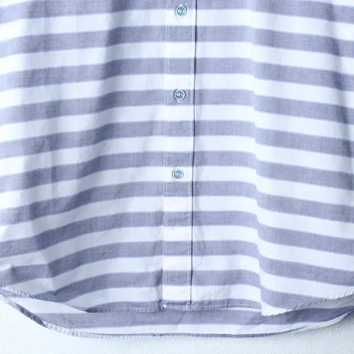 [BUNJANG] Elle Striped Short Sleeve Polo Shirt / (L-XL) 엘르 반팔 카라 티셔츠 셔츠 남방 스트라이프-183D2