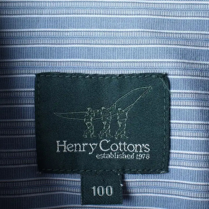 [BUNJANG] Henry Cotton Striped Short-Sleeve Polo Shirt / (L-XL) 헨리코튼 반팔 카라 티셔츠 셔츠 남방 스트라이프-183D3