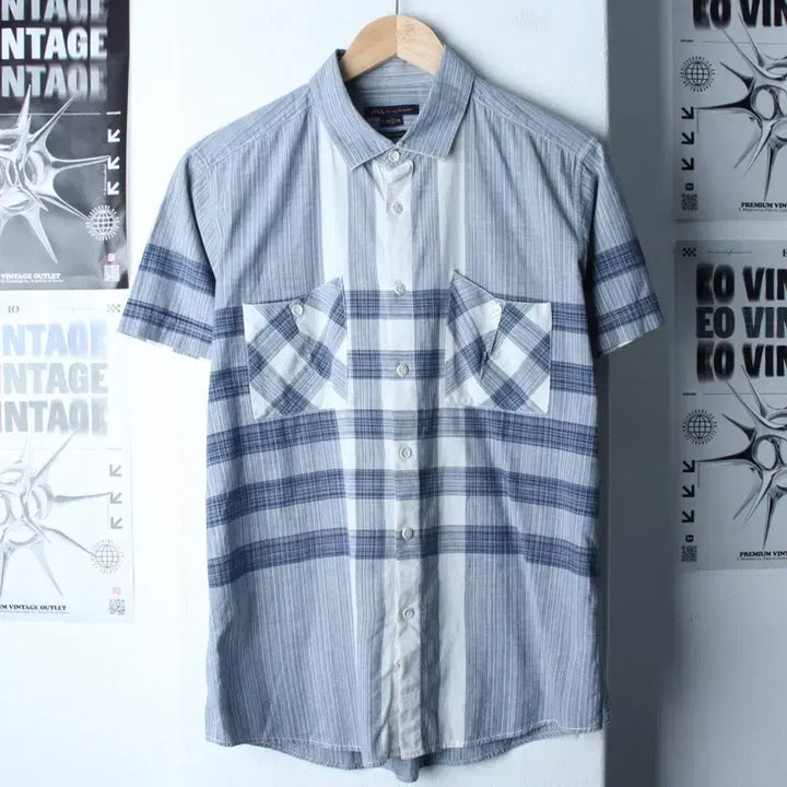 [BUNJANG] Jill Stuart Short Sleeve Polo Shirt / (L-XL) 질스튜어트 반팔 카라 티셔츠 셔츠 남방 작은오염-183D4