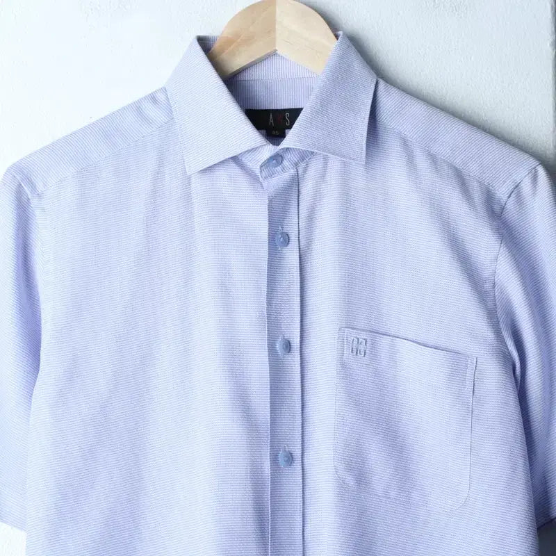 [BUNJANG] Daks Checkered Polo Shirt / (M-L) 닥스 반팔 카라 티셔츠 셔츠 남방 체크 블루-183D8