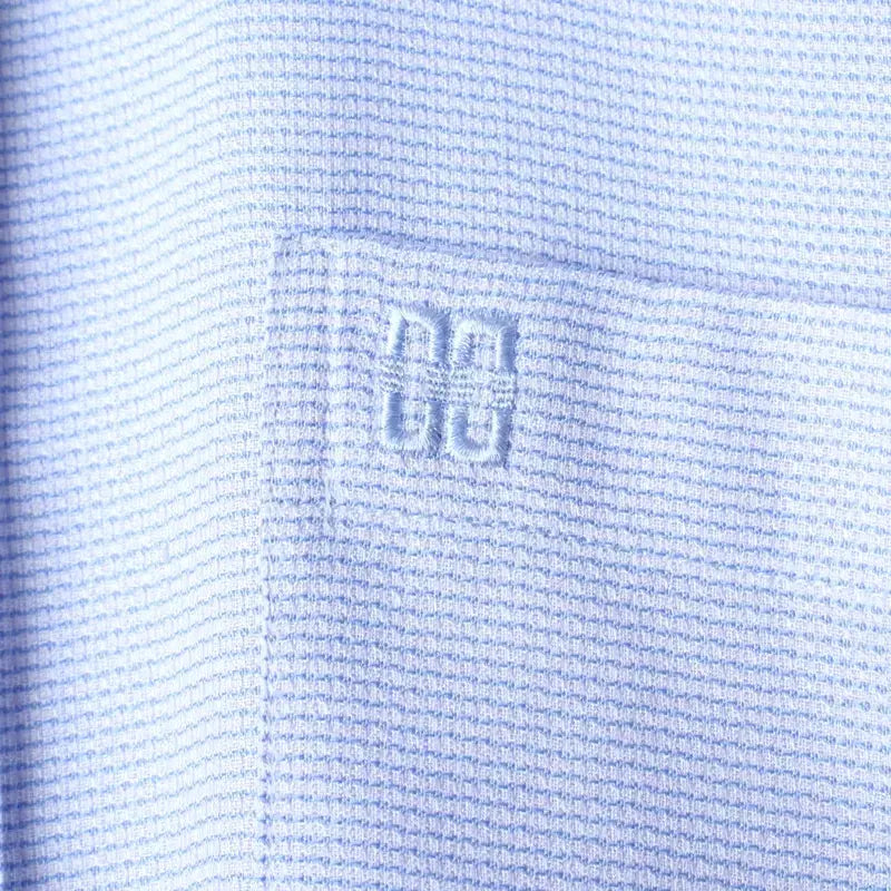 [BUNJANG] Daks Checkered Polo Shirt / (M-L) 닥스 반팔 카라 티셔츠 셔츠 남방 체크 블루-183D8
