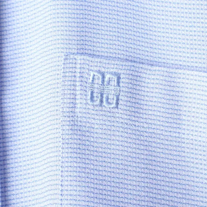 [BUNJANG] Daks Checkered Polo Shirt / (M-L) 닥스 반팔 카라 티셔츠 셔츠 남방 체크 블루-183D8