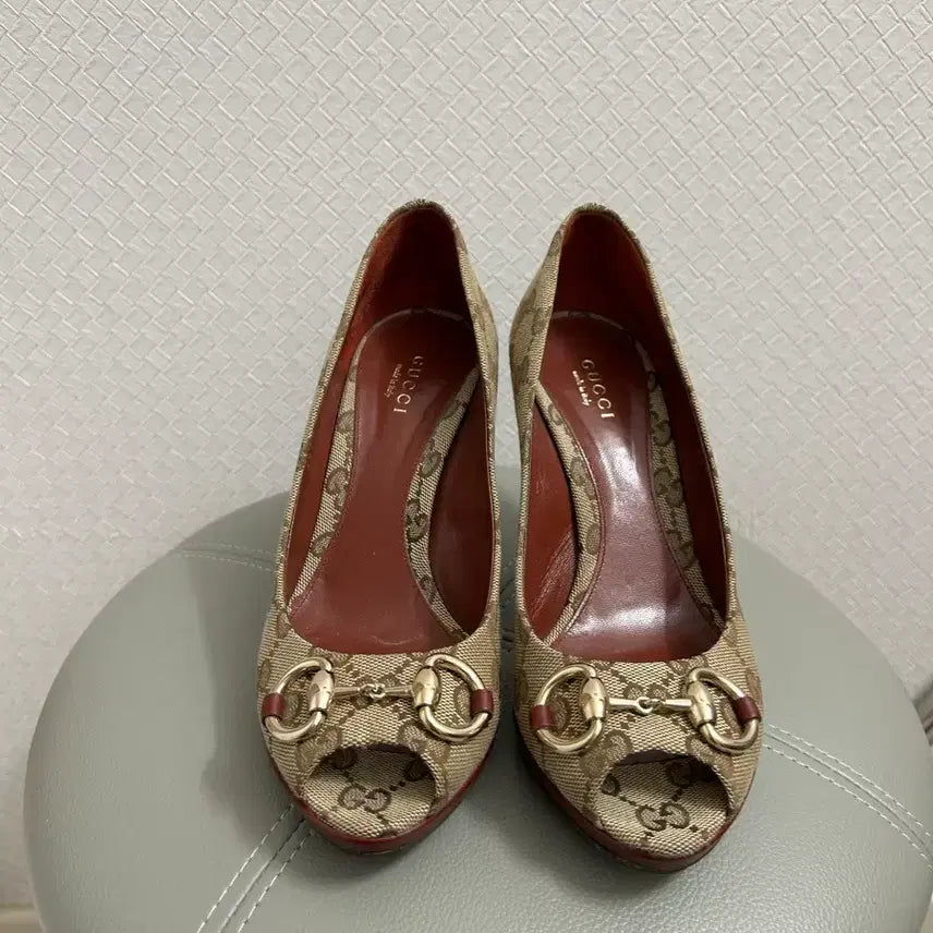 [BUNJANG] Gucci Horsebit Open Toe High Heels / 구찌 홀스빗 오픈토 하이힐