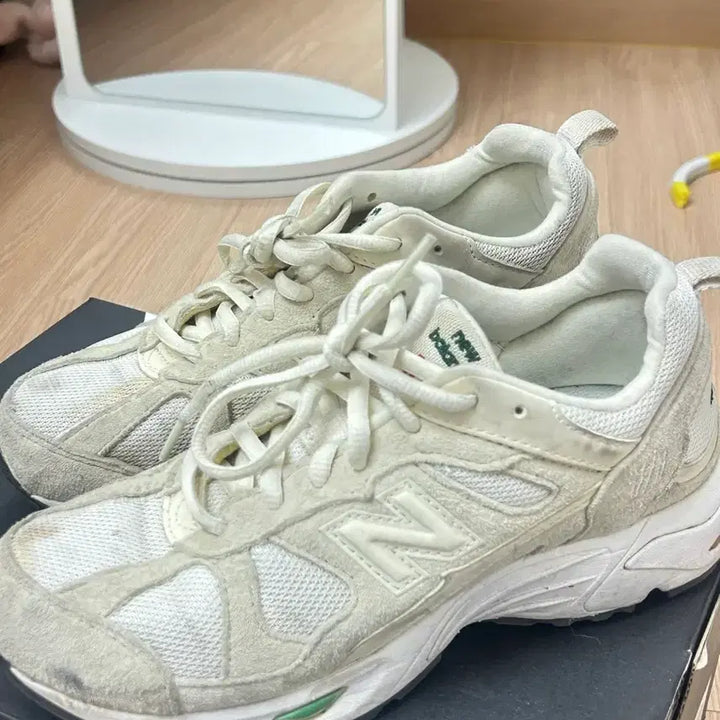 [BUNJANG] New Balance 878 Beige Suede Mesh Sneakers 225 / 뉴발란스 878 베이지 스웨이드 메쉬 운동화 225